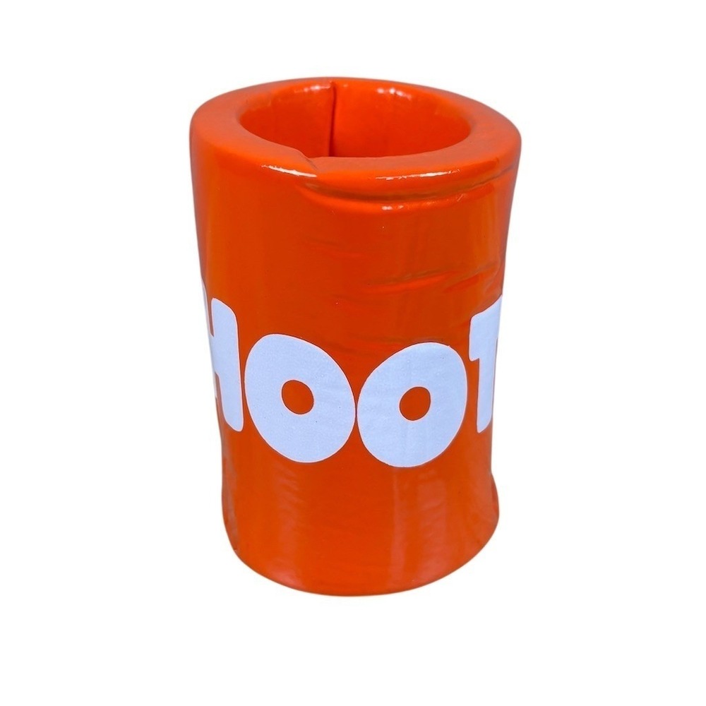 Vintage Hooters Orange Foam Can Cooler Koozie White HOOTERS Logo 12 oz